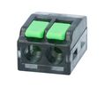 Bornier serre-fils, 0.2 ... 4mm², Pôles - 2, Polycarbonate, Vert